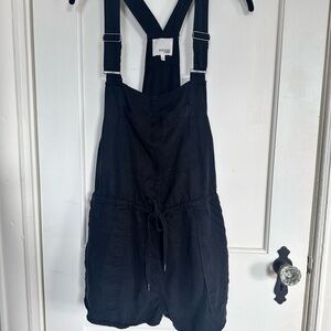 Wilfred Free Black Overalls – Adjustable Straps | 100% Lyocell | Size Large
